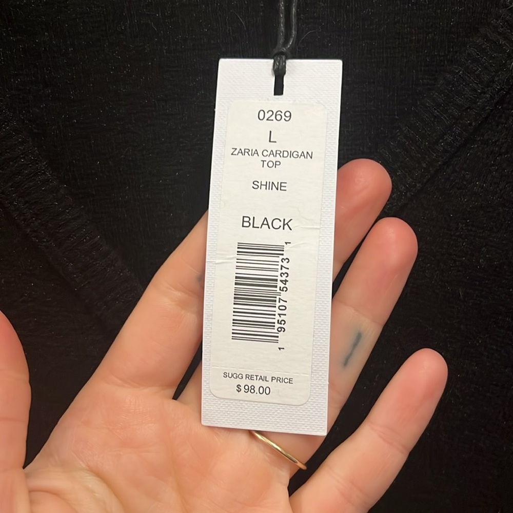 nwt Micheal Stars Zaria cardigan in black - Picture 4 of 4